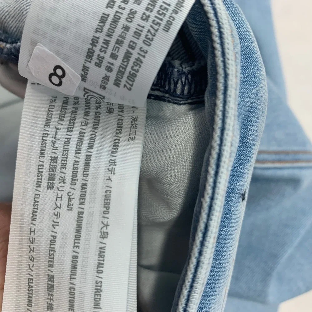 Abercrombie & Fitch Curve Love Sper Skinny Ankle High Rise  Jeans Light Wash 24W